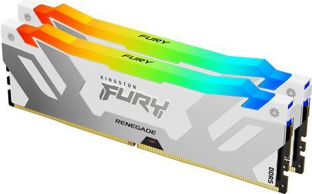 KINGSTON FURY Renegade 32GB DIMM DDR5 6400MT/s DDR5 CL32 Kit of 2 RGB White XMP (KF564C32RWAK2-32) von Kingston