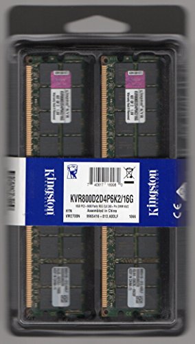 KINGSTON KVR800D2D4P6K2/16G PC2-6400 DDR2 800 16G ECC REG KIT (8G X2) - FOR SERVER ONLY von Kingston
