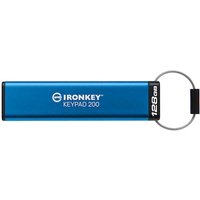 Kingston 128 GB IronKey Keypad 200 Verschlüsselter USB-Stick Metall USB 3.2 Gen1 von Kingston