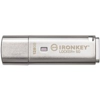 Kingston 128 GB IronKey Locker+ 50 Verschlüsselter USB-Stick Metall USB 3.2 Gen1 von Kingston