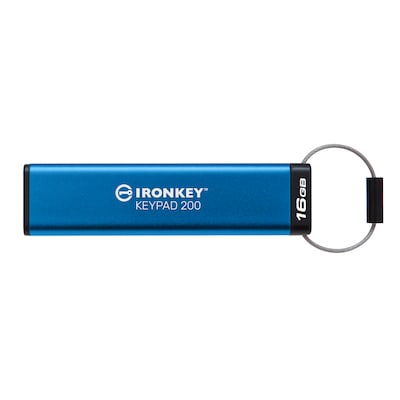 Kingston 16 GB IronKey Keypad 200 Verschlüsselter USB-Stick Metall USB 3.2 Gen1 von Kingston