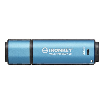 Kingston 32 GB IronKey Vault Privacy 50 Verschlüsselter USB-Stick Metall USB 3.2 von Kingston