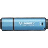 Kingston 32 GB IronKey Vault Privacy 50 Verschlüsselter USB-Stick Metall USB 3.2 von Kingston
