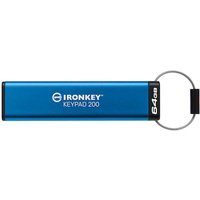 Kingston 64 GB IronKey Keypad 200 Verschlüsselter USB-Stick Metall USB 3.2 Gen1 von Kingston