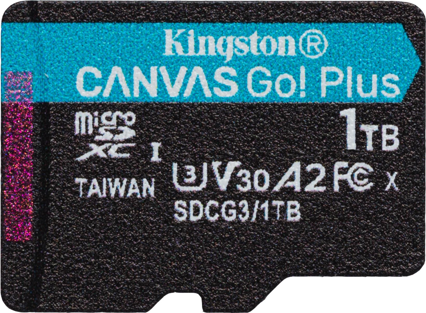 Kingston Canvas Go! Plus - Flash-Speicherkarte - 1 TB - A2 / Video Class V30 / UHS-I U3 / Class10 - microSDXC UHS-I (SDCG3/1TBSP) von Kingston