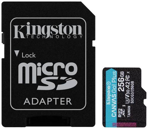 Kingston Canvas Go! Plus SD-Karte 256GB Class 10 UHS-I inkl. SD-Adapter von Kingston