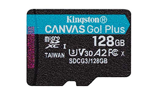 Kingston Canvas Go! Plus microSD Speicherkarte Klasse 10, UHS-I 128GB microSDXC 170R A2 U3 V30 Einzelpack ohne Adapter von Kingston