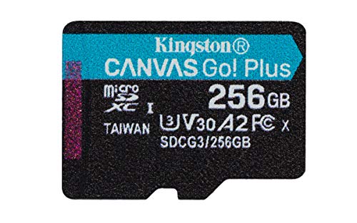 Kingston Canvas Go! Plus microSD Speicherkarte Klasse 10, UHS-I 256GB microSDXC 170R A2 U3 V30 Einzelpack ohne Adapter von Kingston