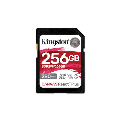 Kingston Canvas React Plus V60 256GB SDXC Speicherkarte 4K-UHS-II von Kingston