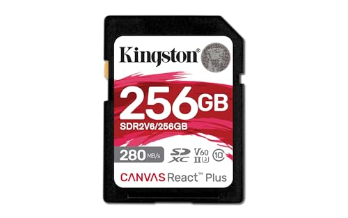 Kingston Canvas React Plus V60 SD 256GB SDXC UHS-II 280R/150W U3 V60 for Full HD/4K von Kingston