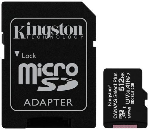 Kingston Canvas Select Plus SDXC-Karte 512GB Class 10 UHS-I inkl. SD-Adapter von Kingston