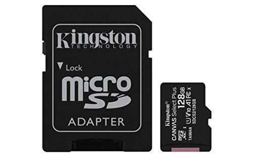 Kingston Canvas Select Plus microSD Speicherkarte, SDCS2/128GB Class 10 (inkl. SD Adapter) von Kingston