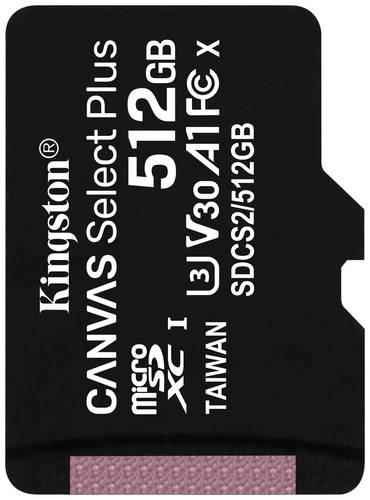 Kingston Canvas Select Plus microSDXC-Karte 512GB Class 10 UHS-I von Kingston