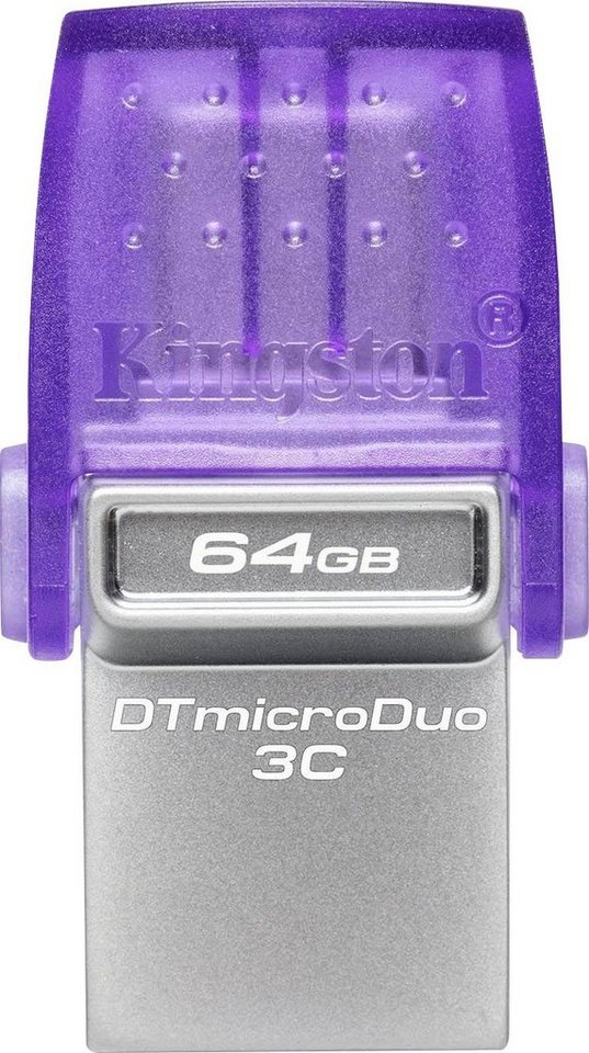 Kingston DATATRAVELER® MICRODUO™ 3C 64GB USB-Stick (USB 3.2, Lesegeschwindigkeit 200 MB/s) von Kingston