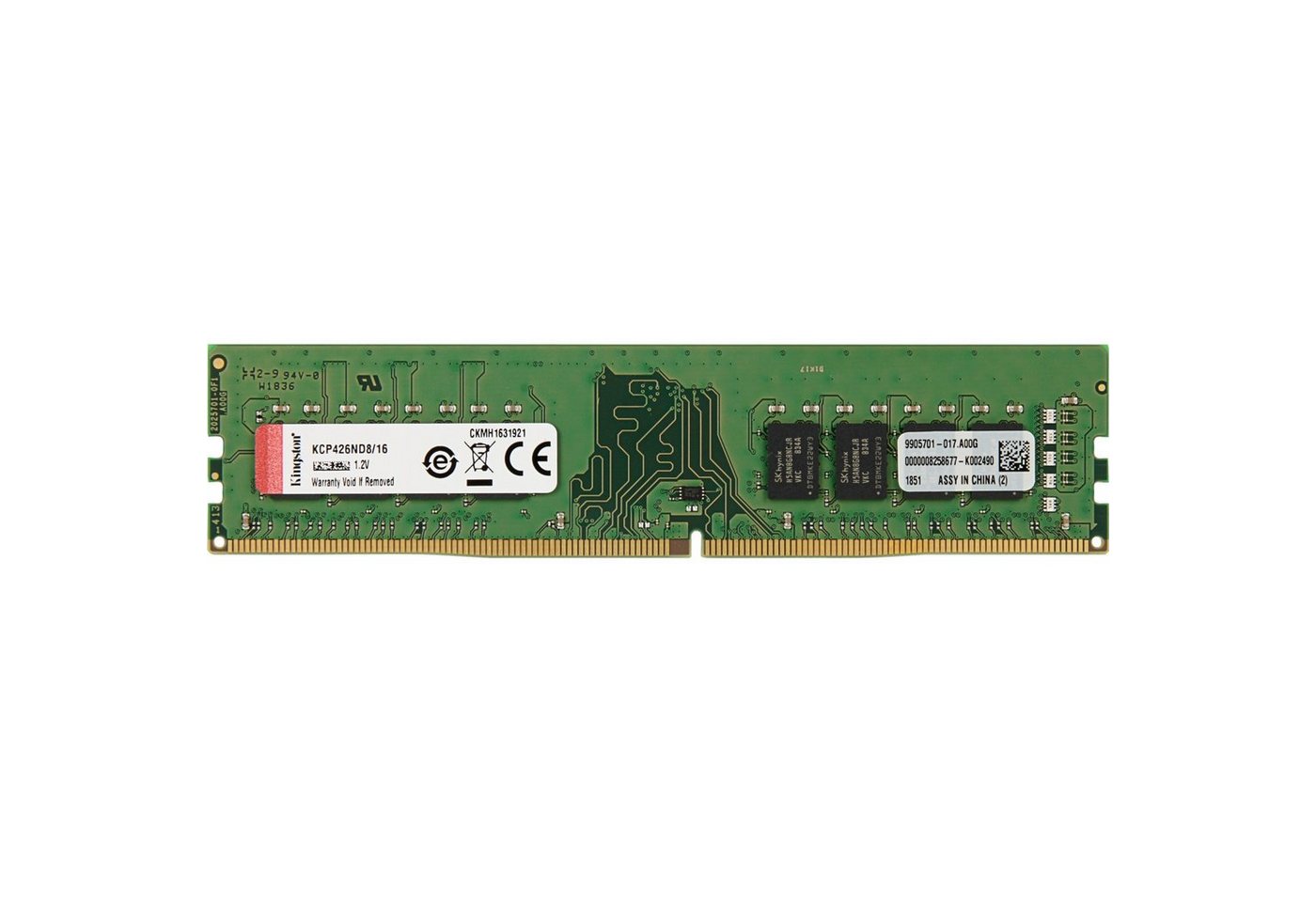 Kingston DIMM 16 GB DDR4-2666 Arbeitsspeicher von Kingston