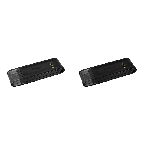 Kingston DataTraveler 70 - DT70/128GB USB-C-Stick mit dem Mehrwert, Schwarz (Packung mit 2) von Kingston