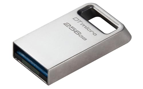 Kingston DataTraveler Micro USB Stick 256GB 200MB/s Metall USB 3.2 Gen 1 - DTMC3G2/256GB, silber Kingston DataTraveler Micro USB Stick 256GB 200MB/s Metall USB 3.2 Gen 1 - DTMC3G2/256GB, silber von Kingston