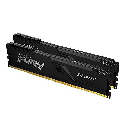 Kingston FURY Beast 16GB (2x8GB) 3200MHz DDR4 CL16 Desktop Speicher Kit mit 2 KF432C16BBK2/16 von Kingston