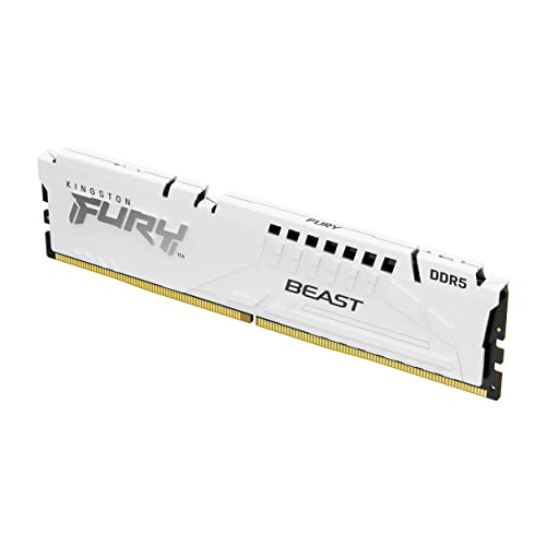 Kingston FURY Beast 16GB 6000MT/s DDR5 CL30 DIMM Weiß Desktop Gaming Speicher Einzelnes Modul - KF560C30BWE-16 von Kingston