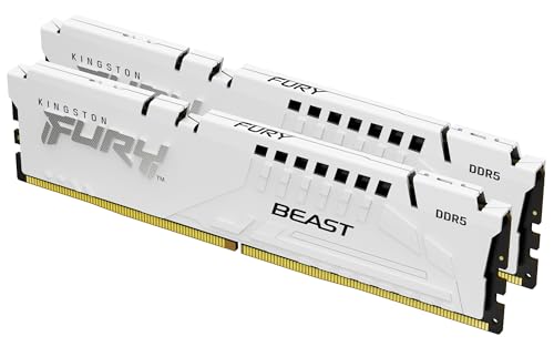 Kingston FURY Beast 32GB 6000MT/s DDR5 CL30 DIMM (Kit mit 2) Weiß Desktop Gaming Speicher - KF560C30BWK2-32 von Kingston