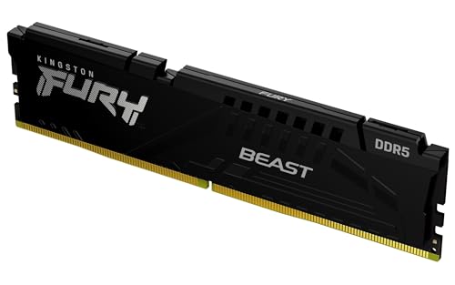 Kingston FURY Beast 32GB 6000MT/s DDR5 CL30 DIMM Schwarz Desktop Gaming Speicher Einzelnes Modul - KF560C30BBE-32 von Kingston