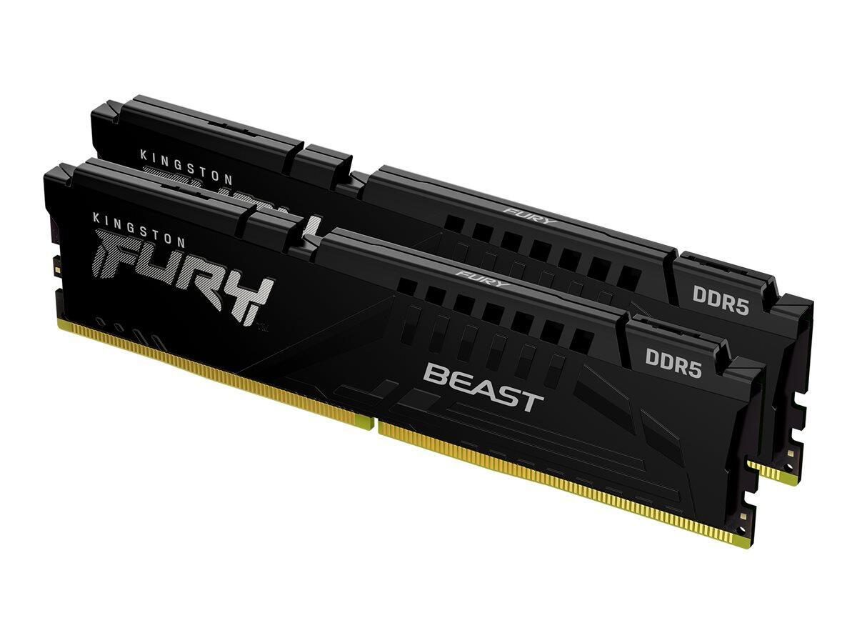 Kingston FURY Beast DDR5 Kit 64 GB: 2 x 32 GB, DIMM 288-PIN, 6000 MHz, PC5-48000 Kingston FURY Beast DDR5 Kit 64 GB: 2 x 32 GB, DIMM 288-PIN, 6000 MHz, PC5-48000 von Kingston