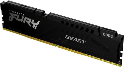 Kingston FURY Beast - DDR5 - Modul - 32 GB - DIMM 288-PIN - 6000 MHz / PC5-48000 - CL30 - 1.4 V - ungepuffert - on-die ECC - Schwarz (KF560C30BBE-32) von Kingston