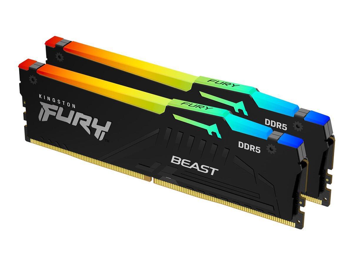 Kingston FURY Beast RGB DDR5 Kit, 32 GB: 2 x 16 GB, DIMM 288-PIN, 6000 MHz, P... Kingston FURY Beast RGB DDR5 Kit, 32 GB: 2 x 16 GB, DIMM 288-PIN, 6000 MHz, P... von Kingston