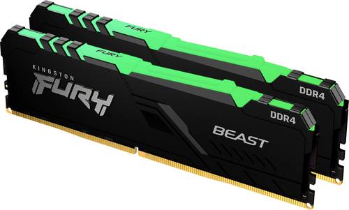 Kingston FURY Beast RGB PC-Arbeitsspeicher Kit DDR4 16GB 2 x 8GB 3200MHz 288pin DIMM CL16 KF432C16BB von Kingston