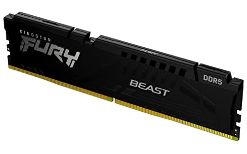 Kingston FURY Beast Schwarz 16GB 5600MT/s DDR5 CL40 DIMM Desktop Gaming Speicher Einzelnes Modul - KF556C40BB-16 von Kingston