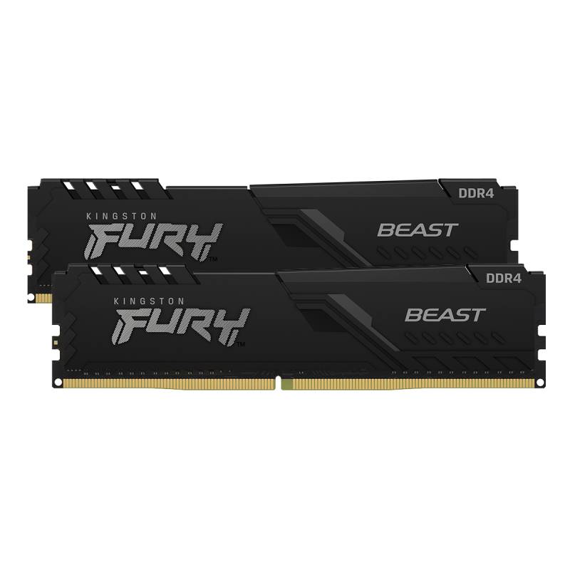 Kingston FURY Beast Schwarz 16GB Kit (2x8GB) DDR4-3600 CL17 UDIMM Gaming Arbeitsspeicher von Kingston