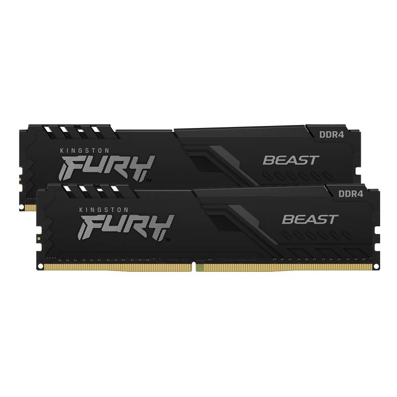 Kingston FURY Beast Schwarz 16GB Kit (2x8GB) DDR4-3600 CL17 UDIMM Gaming Arbeitsspeicher von Kingston