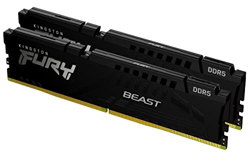 Kingston FURY Beast Schwarz DDR5 16GB 5600MT/s DDR5 CL36 DIMM Desktop Gaming Speicher Kit mit 2- KF556C36BBEK2-32 Kingston FURY Beast Schwarz DDR5 16GB 5600MT/s DDR5 CL36 DIMM Desktop Gaming Speicher Kit mit 2- KF556C36BBEK2-32 von Kingston