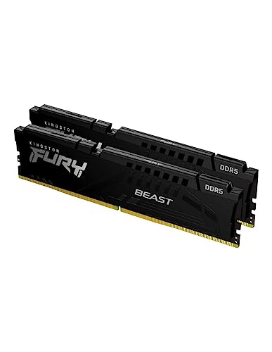 Kingston FURY Beast Schwarz EXPO DDR5 64GB (2x32GB) 5600MT/s DDR5 CL36 DIMM Desktop Gaming Speicher Kit mit 2 - KF556C36BBEK2-64 von Kingston