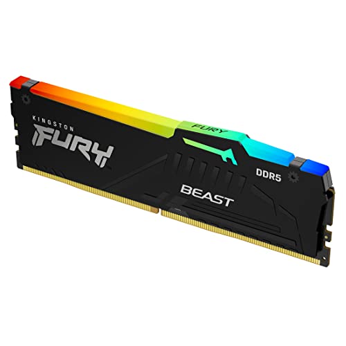 Kingston FURY Beast Schwarz RGB 16GB 5200MT/s DDR5 CL36 DIMM Desktop Gaming Speicher Einzelnes Modul - KF552C36BBEA-16 Kingston FURY Beast Schwarz RGB 16GB 5200MT/s DDR5 CL36 DIMM Desktop Gaming Speicher Einzelnes Modul - KF552C36BBEA-16 von Kingston