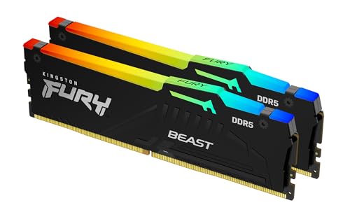 Kingston FURY Beast Schwarz RGB EXPO 32GB 6800MT/s DDR5 CL34 DIMM Desktop Gaming Speicher Kit mit 2 - KF568C34BBEAK2-32 Kingston FURY Beast Schwarz RGB EXPO 32GB 6800MT/s DDR5 CL34 DIMM Desktop Gaming Speicher Kit mit 2 - KF568C34BBEAK2-32 von Kingston