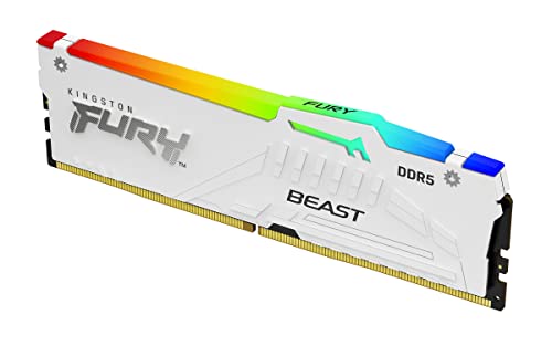 Kingston FURY Beast Weiß RGB XMP 16GB 5600MT/s DDR5 CL40 DIMM Desktop Gaming Speicher Einzelnes Modul - KF556C40BWA-16 Kingston FURY Beast Weiß RGB XMP 16GB 5600MT/s DDR5 CL40 DIMM Desktop Gaming Speicher Einzelnes Modul - KF556C40BWA-16 von Kingston