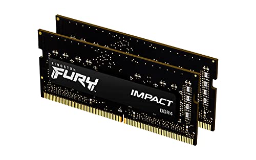 Kingston FURY Impact 16GB (2x8GB) 2666MHz DDR4 CL15 Laptop Speicher Kit mit 2 KF426S15IBK2/16, Schwarz von Kingston
