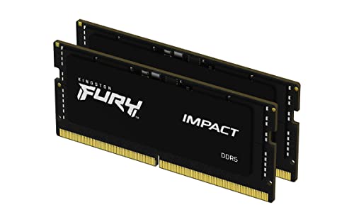 Kingston FURY Impact 32GB (2x16GB) 4800MT/s DDR5 CL38 SODIMM Gaming Speicher für Laptop Kit mit 2 - KF548S38IBK2-32 von Kingston