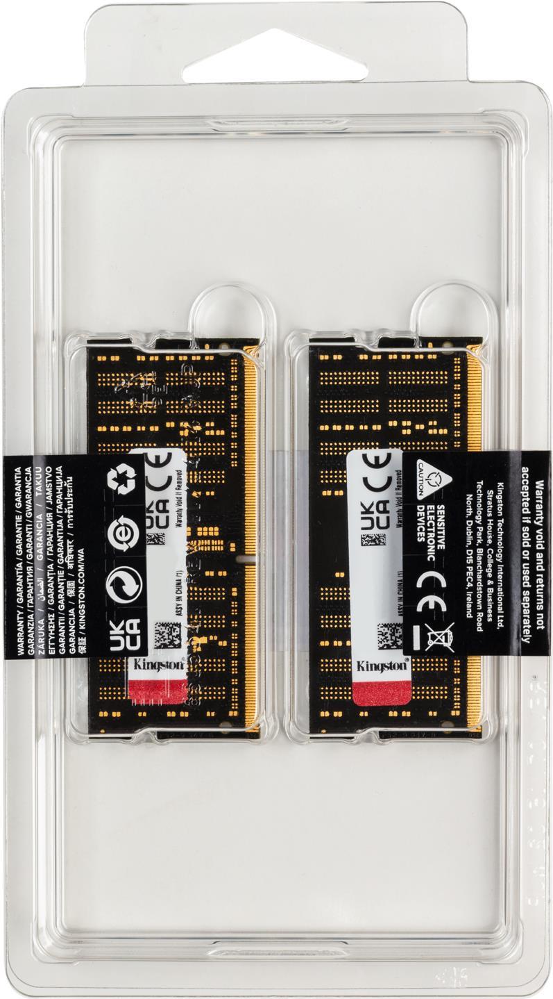 Kingston FURY Impact - DDR4 - Kit - 16 GB: 2 x 8 GB - SO DIMM 260-PIN - 2666 MHz / PC4-21300 - CL15 - 1.2 V - ungepuffert - non-ECC - Schwarz (KF426S15IBK2/16) von Kingston
