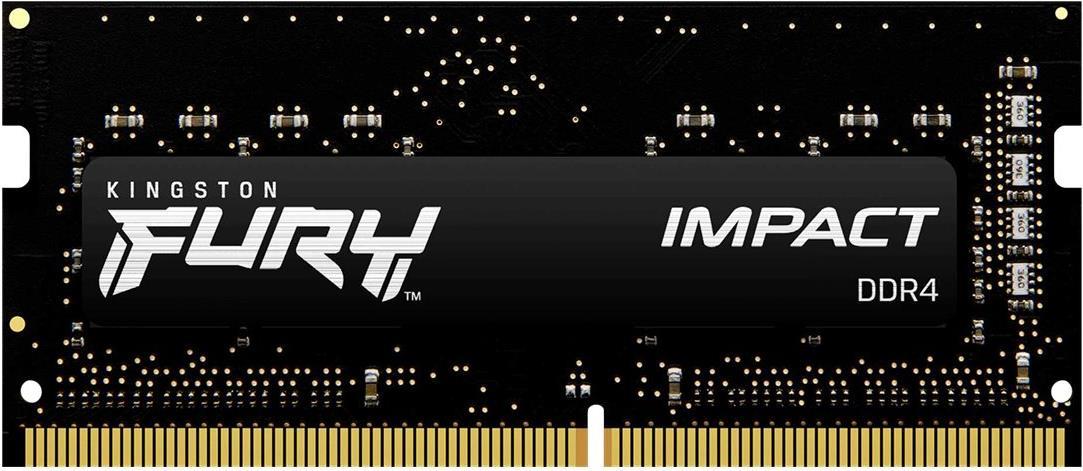 Kingston FURY Impact - DDR4 - Kit - 32 GB: 2 x 16 GB - SO DIMM 260-PIN - 2666 MHz / PC4-21300 - CL15 - 1.2 V - ungepuffert - non-ECC - Schwarz (KF426S15IB1K2/32) von Kingston