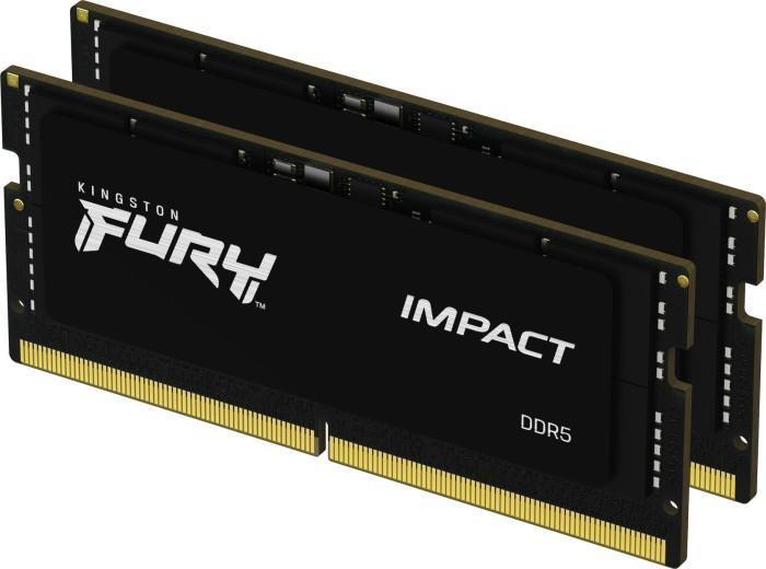 Kingston FURY Impact - DDR5 - Kit - 64 GB: 2 x 32 GB - SO DIMM 262-PIN - 4800 MHz / PC5-38400 - CL38 - 1.1 V - ungepuffert - on-die ECC von Kingston