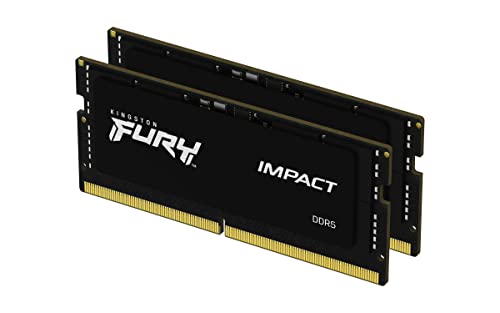 Kingston FURY Impact PnP 32GB (2x16GB) 5600MT/S DDR5 CL40 SODIMM Gaming Speicher für Laptop Kit mit 2 - KF556S40IBK2-32 von Kingston