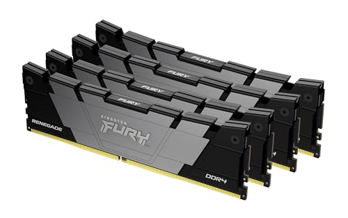 Kingston FURY Renegade 64GB 3600 DDR4 CL16 DIMM (Kit mit 4) Desktop Gaming Speicher - KF436C16RB12K4/64 von Kingston