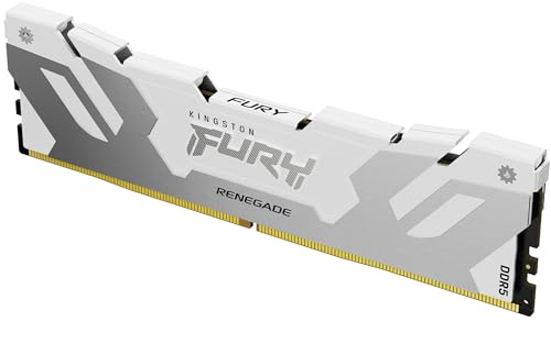 Kingston FURY Renegade DDR5 Silber/Weiss XMP 16GB 6400MT/s CL32 DIMM Desktop Gaming Speicher - KF564C32RW-16 Kingston FURY Renegade DDR5 Silber/Weiss XMP 16GB 6400MT/s CL32 DIMM Desktop Gaming Speicher - KF564C32RW-16 von Kingston