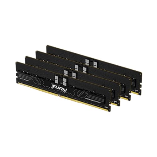 Kingston FURY Renegade Pro XMP 128GB 6400MT/s DDR5 ECC Reg CL32 DIMM (Kit mit 4) Speicher Übertaktbares ECC Registered DIMM - KF564R32RBK4-128 von Kingston