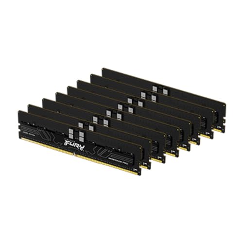 Kingston FURY Renegade Pro XMP 128GB 6400MT/s DDR5 ECC Reg CL32 DIMM (Kit mit 8) Speicher Übertaktbares ECC Registered DIMM - KF564R32RBK8-128 von Kingston