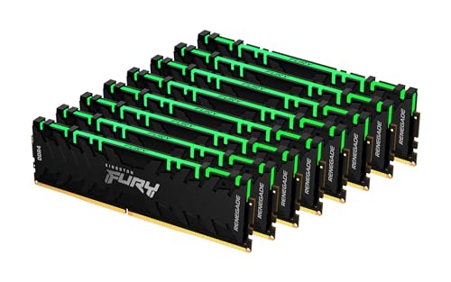 Kingston FURY Renegade RGB 256GB (8x32GB) 3200MHz DDR4 CL16 Desktop Speicher Kit mit 8 KF432C16RBAK8/256 von Kingston