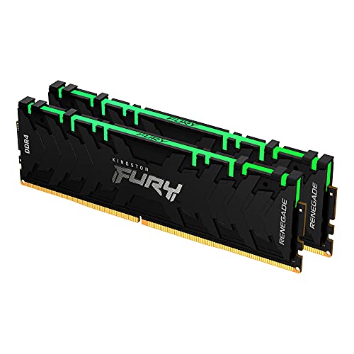 Kingston FURY Renegade RGB 64GB (2x32GB) 3200MHz DDR4 CL16 Desktop Speicher Kit mit 2 KF432C16RBAK2/64 von Kingston