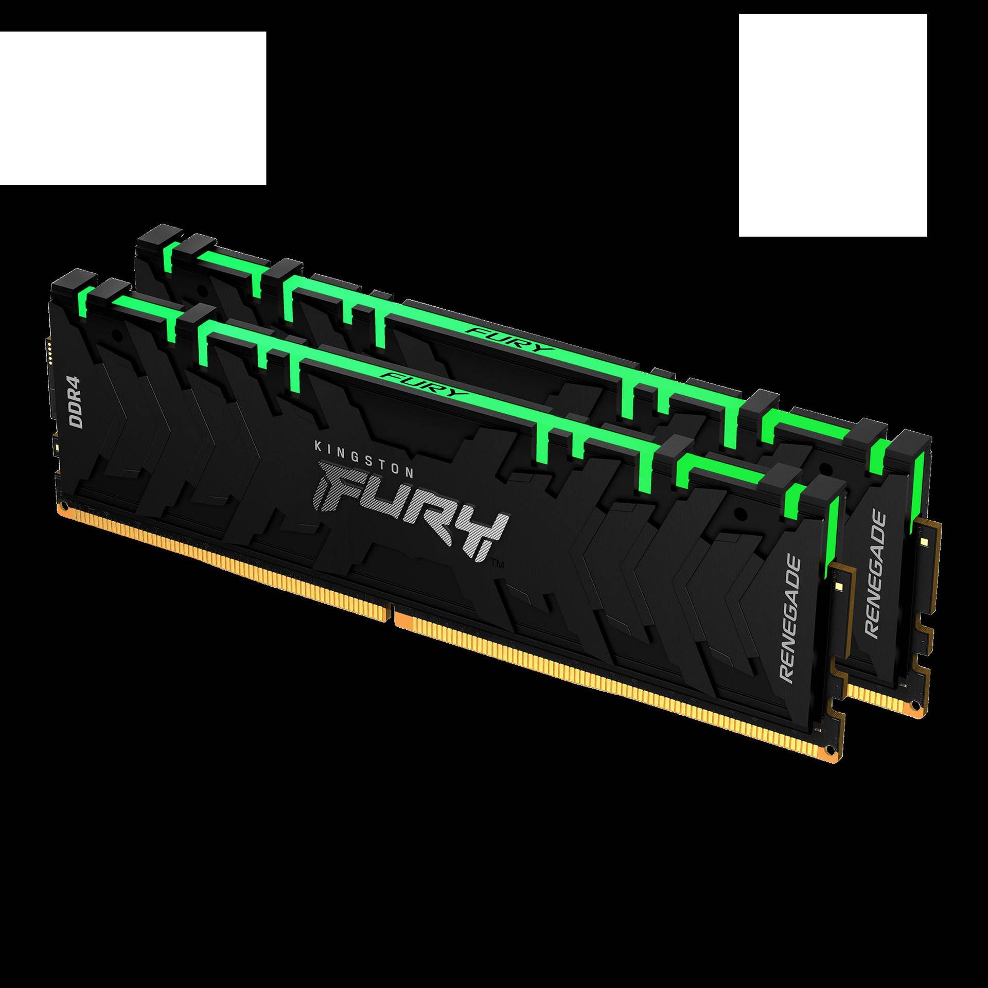 Kingston FURY Renegade RGB - DDR4 - Kit - 16 GB: 2 x 8 GB - DIMM 288-PIN - 3000 MHz / PC4-24000 - CL15 - 1.35 V - ungepuffert - non-ECC - Schwarz (KF430C15RBAK2/16) von Kingston